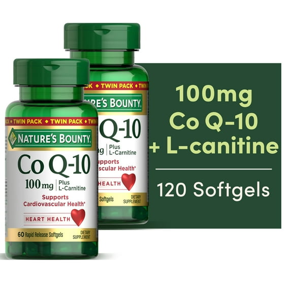 Nature's Bounty Co Q-10 Softgels, 100 Mg, 60 Ct, 2 Pack