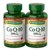 Natures Bounty CoQ10 200mg Softgel for Heart Health Support, 80 Ct Pack of 2