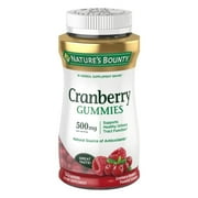 Nature s Bounty Cranberry Gummies, 500 mg, Cran-Raspberry Flavor, 150 Ct