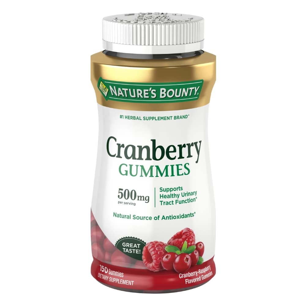 Nature's Bounty Cranberry Gummies; CranRaspberry Flavor; 500 mg; 150
