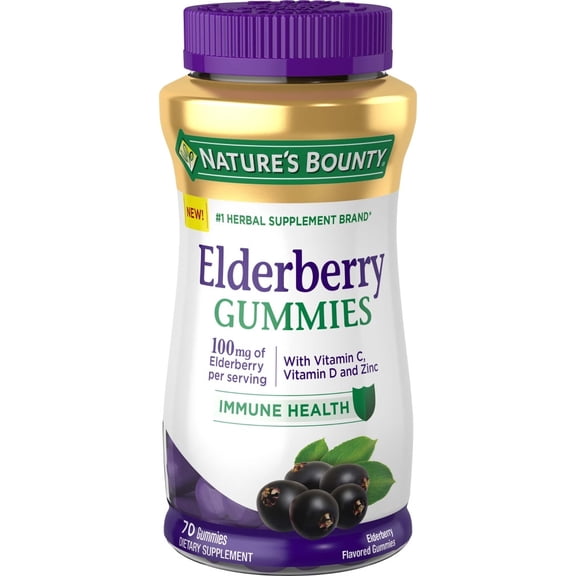 Nature's Bounty Elderberry Gummies -- 100 mg - 70 Gummies
