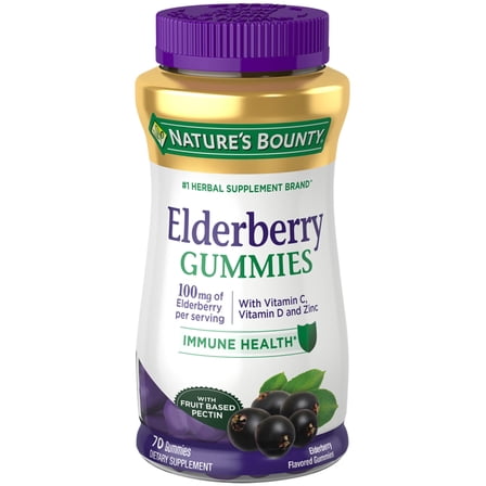 Nature's Bounty Elderberry Immune Support Gummies, 100 Mg, 70 Ct