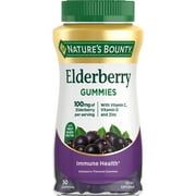 Nature's Bounty Elderberry with Vitamin A, C, D3, E and Zinc, Immune Support Gummies, 50 Count