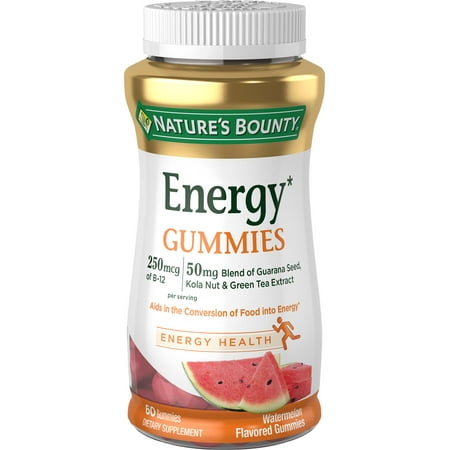 Nature's Bounty® Energy Complex Gummies, 245 mcg, Watermelon Flavor Gummies, 60 Ct