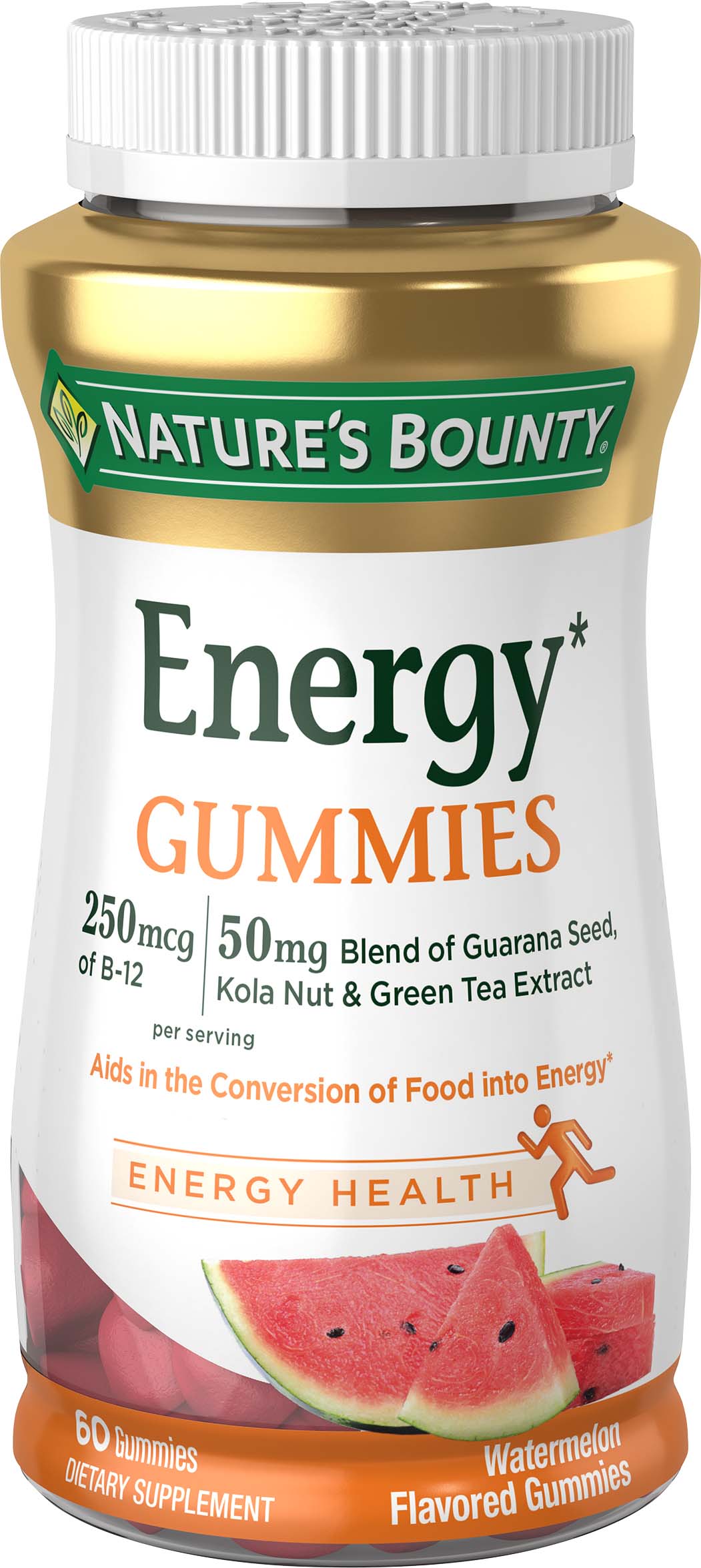 Nature's Bounty® Energy Complex Gummies, 245 mcg, Watermelon Flavor Gummies, 60 Ct - image 1 of 2