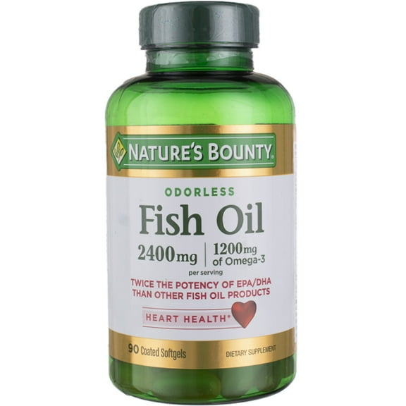 Nature's Bounty Fish 2400 mg OilSoftgels, 270 Count (3x90ct)