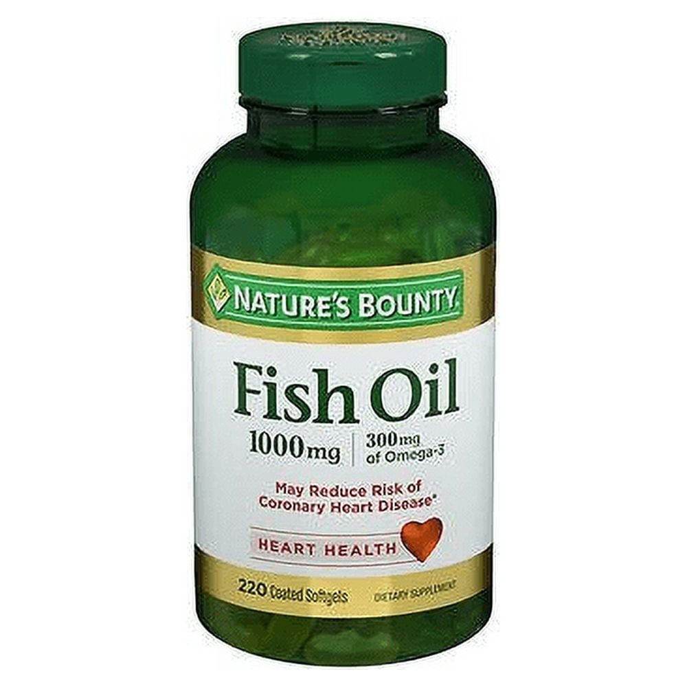 Nature's Bounty Fish Oil Heart Health Omega3, Odorless, 220ct, 4Pack