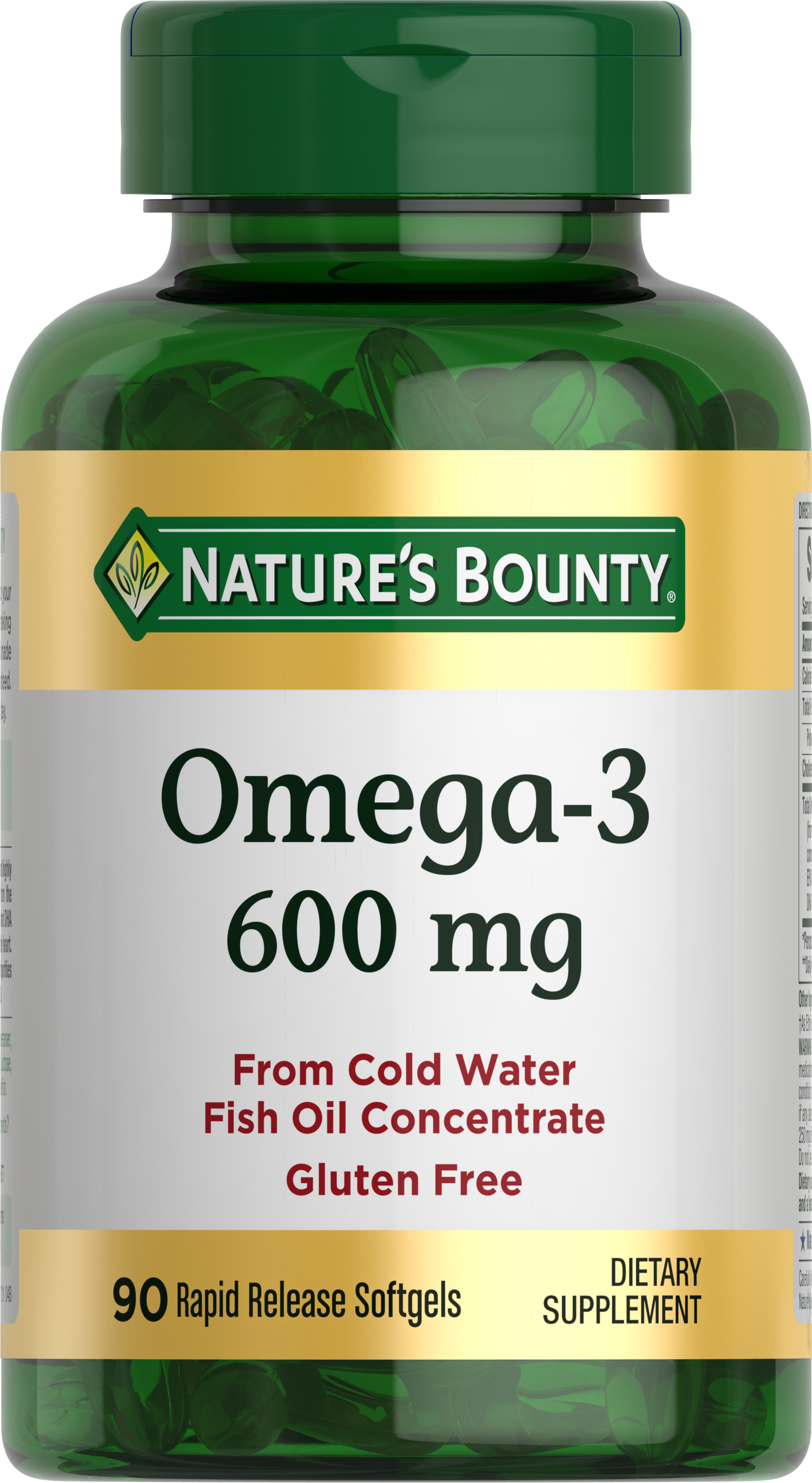 Nature's Bounty Fish Oil Softgels, Double Strength, 2400 Mg, 90 Ct - image 1 of 8