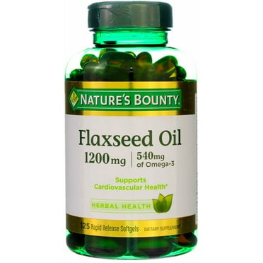 Nature's Bounty Flaxseed Oil 1200 mg, 125 Rapid Release Softgels
