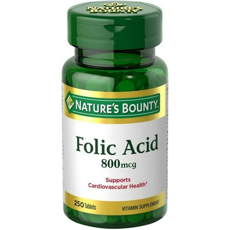 Nature's Bounty® Folic Acid 800 mcg, 250 Tablets