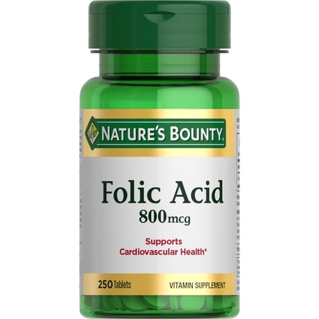 Nature's Bounty Folic Acid 800mcg, 250ct