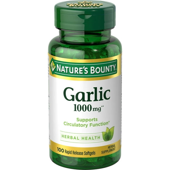 Nature's Bounty Garlic Softgels, 1000 Mg, 100 Ct