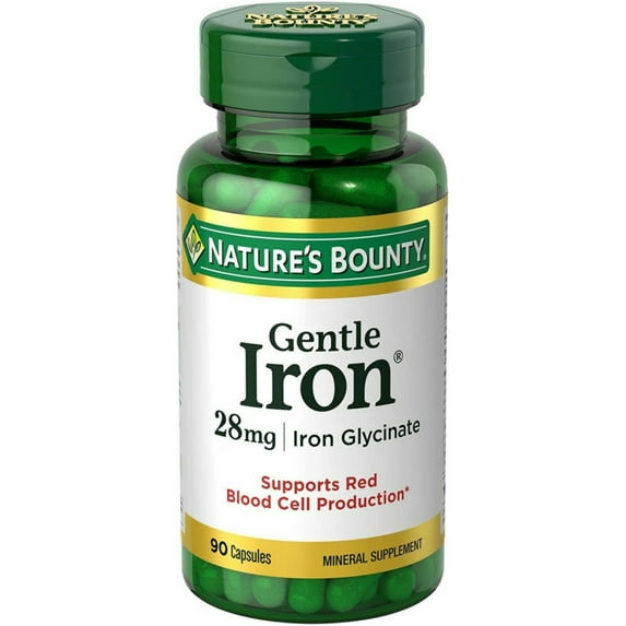 Nature's Bounty Gentle Iron 28 mg 90 Capsules