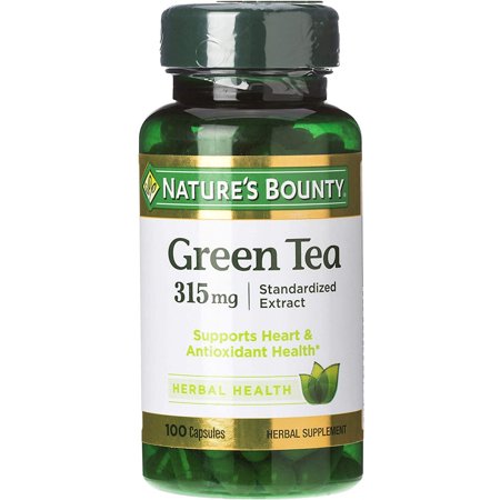 Nature's Bounty Green Tea Extract Supplements, 315 mg Capsules, 100 Count