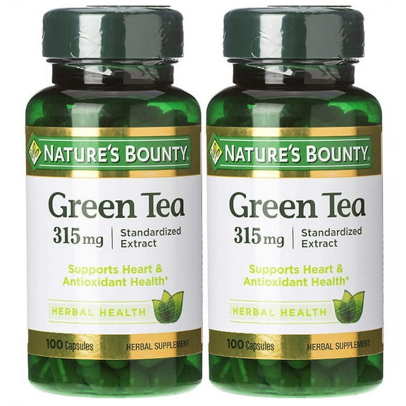 Nature's Bounty Green Tea Extract Capsules, 315 Mg, 100 Ct (2 pack)