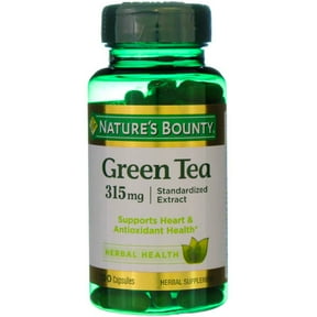 Nature's Bounty Herbal Health Green Tea Extract Capsules, 315 mg, 100 Ct