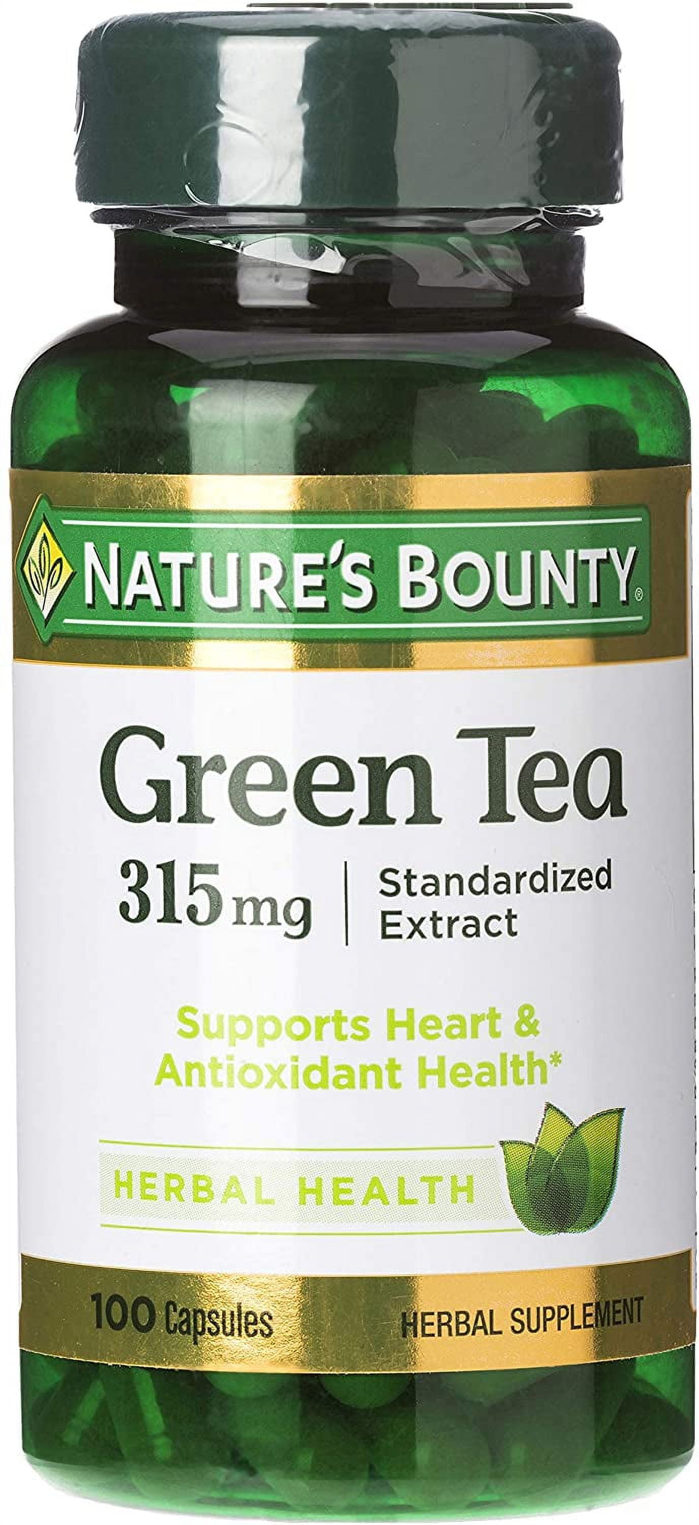 Nature's Bounty Green Tea Extract Capsules, 315 mg, 100 Ct
