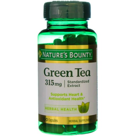 Nature's Bounty Green Tea Extract Weight Loss Supplement, 315 mg, 100 Capsules