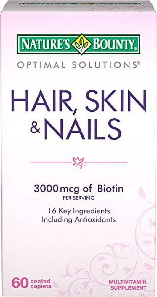 Nature's Bounty Hair Skin & Nails Biotin Support Lustrous Hair 60ct, 6-Pack