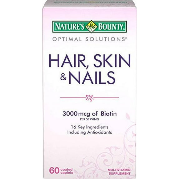 Nature's Bounty Hair Skin & Nails Biotin Support Lustrous Hair 60ct, 6-Pack