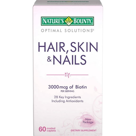 Nature's Bounty Hair, Skin and Nails Caplets 60 ea (Pack of 2)