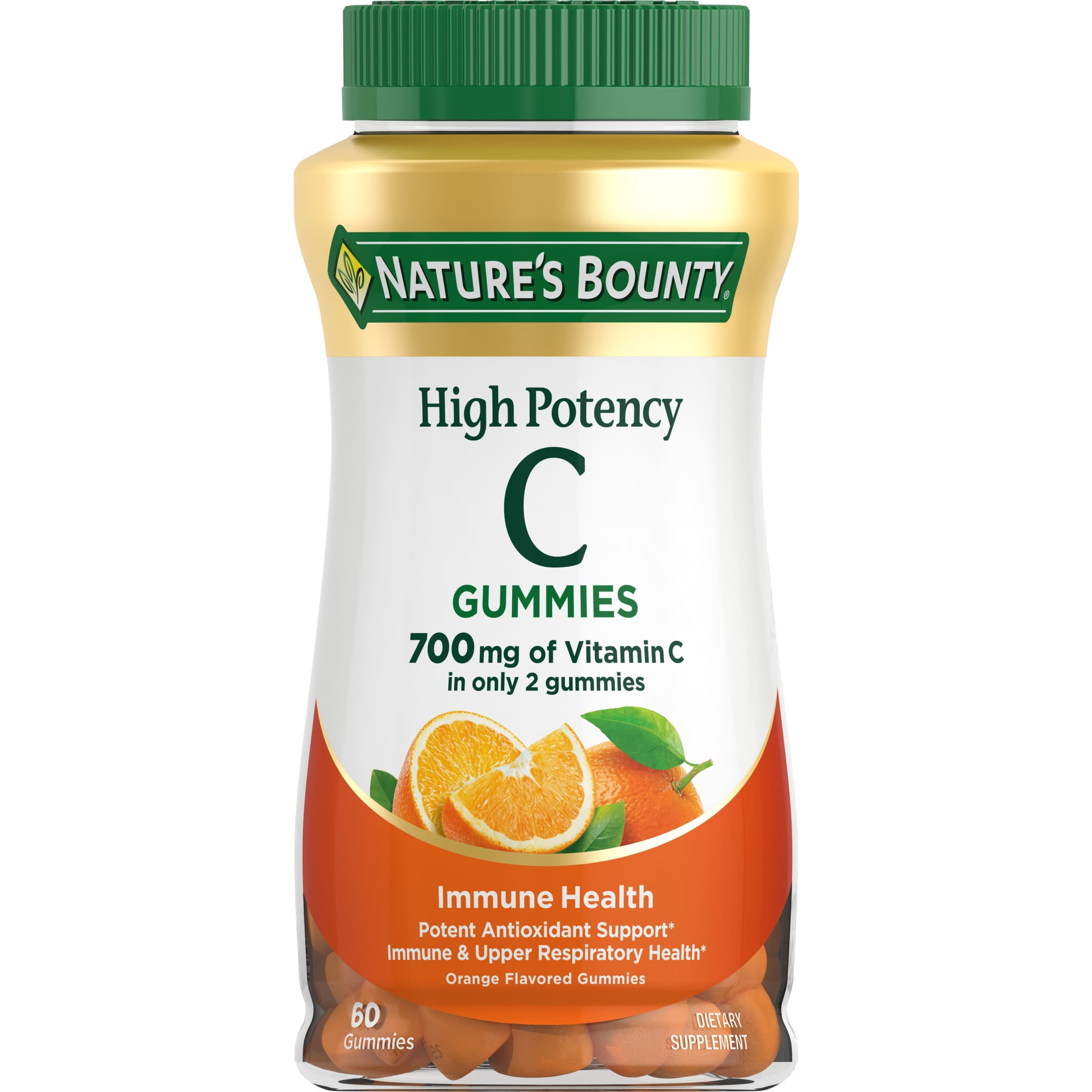 Nature's Bounty High Potency Vitamin C Antioxidant Gummies for Immune Support, 700 Mg, 60 Count