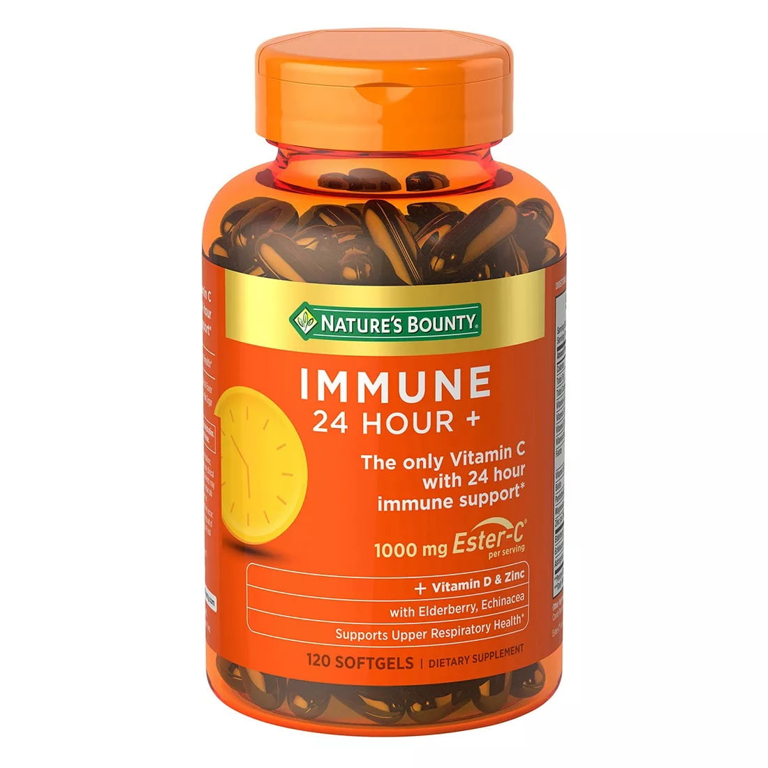 Nature's Bounty Immune 24 Hour + 1000 mg Ester-C- 120 Softgels