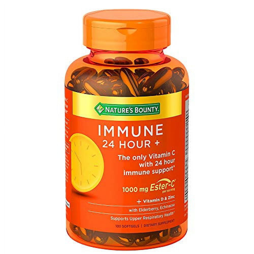 Nature's Bounty 24Hr Immune Support, EsterC + Vitamins, 100 Rapid