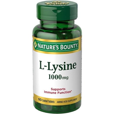 Nature's Bounty L-Lysine 1000 mg Tablets 60 Count (Pack of 2)
