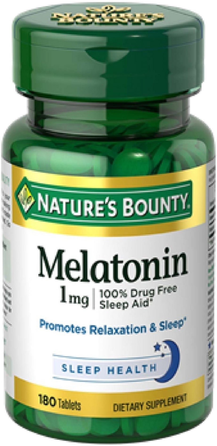 Nature's Bounty Melatonin Dietary Supplement Tablets, 1mg, 180 Ct