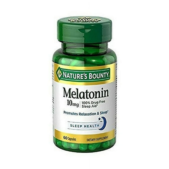 Nature's Bounty Melatonin 10mg Sleeping Aid, 100% Drug-Free, 60ct, 4-Pack