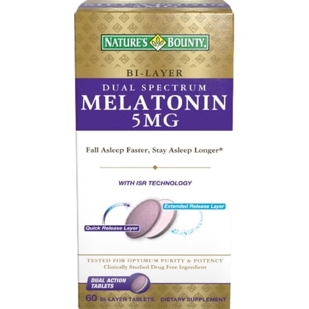 Nature's Bounty Melatonin 5 mg Bi-Layer Tablets 60 Each