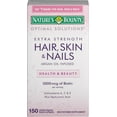 thumbnail image 1 of Nature's Bounty Optimal Solutions Extra Srength Hair Skin & Nails 5000 mcg of Biotin, Softgels 150 ea (Pack of 2), 1 of 4
