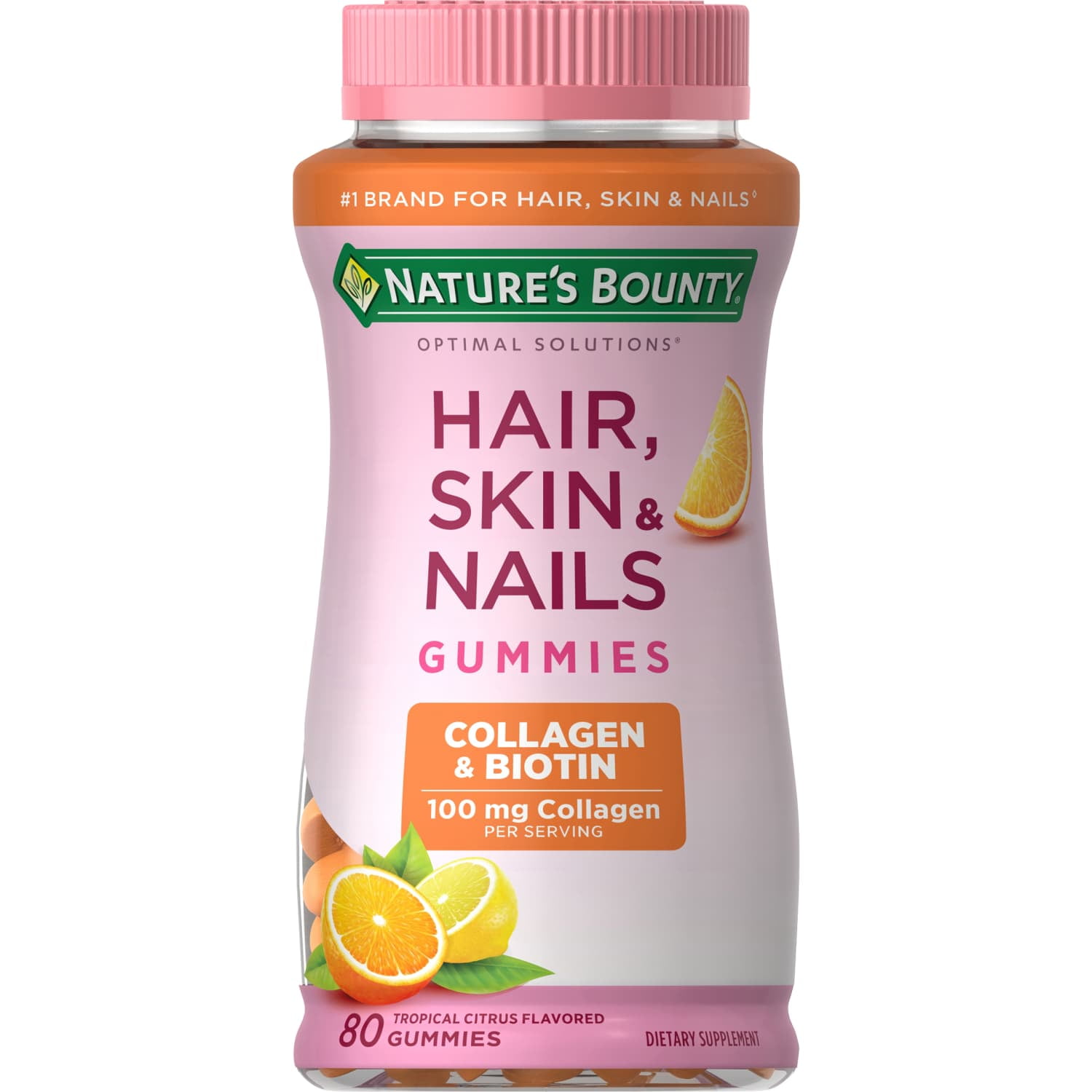 Nature's Bounty Healthy Hair, Skin & Nail Gummy Supplements with ...