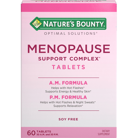 Nature's Bounty Optimal Solutions Menopause Support Supplement Tablets, 60 Ct