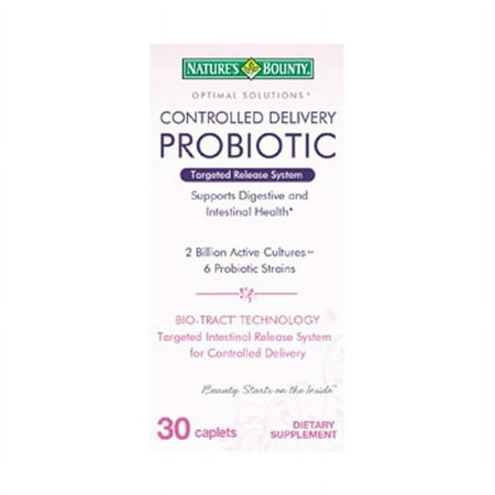 Nature's Bounty Optimal Solutions Probiotic Caplets, 30 Ct, 2-Pack