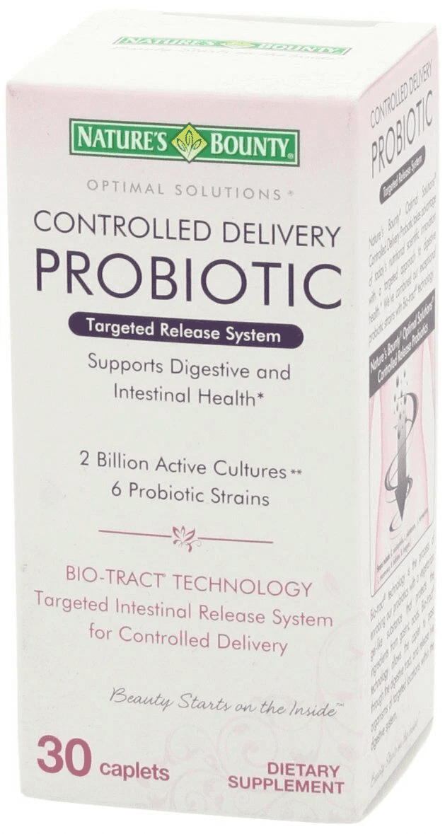 Nature's Bounty Optimal Solutions Probiotic Caplets, 30 Ct, 2-Pack
