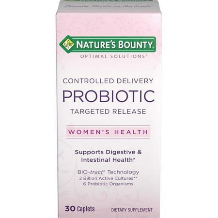 Nature's Bounty Optimal Solutions Probiotic Caplets, 30 Ct, 3-Pack