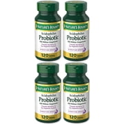 Nature's Bounty Probiotics Dietary Supplement, Supports Digestive and Intestinal Health, Probiotic Acidophilus, 120 Tablets, Pack of 4