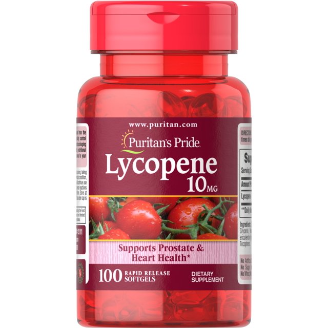 Nature's Bounty Puritans Pride Lycopene 10 Mg Softgels, 100 Count 1 ea