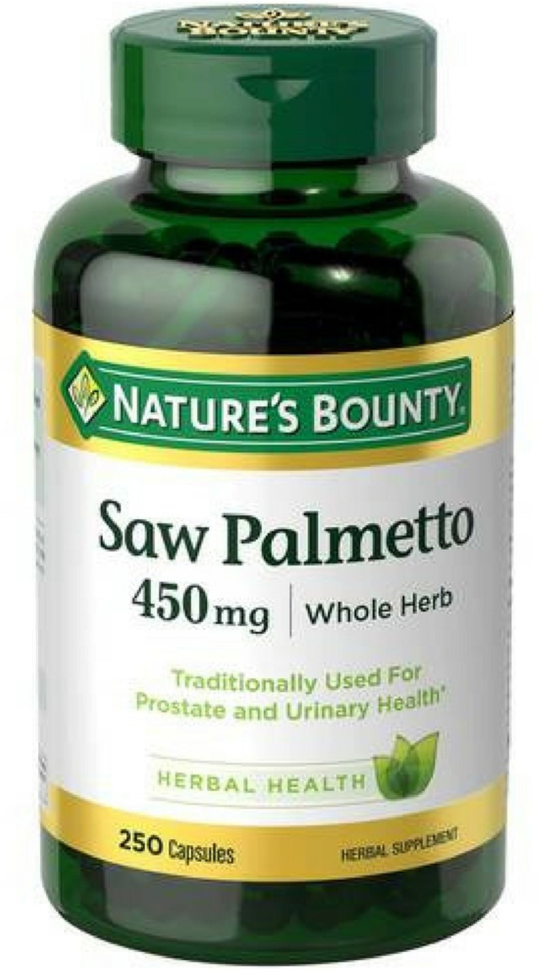 Nature's Bounty Saw Palmetto 450 mg Capsules 250 ea (Pack of 3)