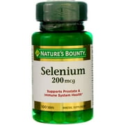 Natures Bounty Selenium 200 mcg Tablets, 100 ea Pack of 2