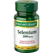 Nature's Bounty Selenium Tablets, 200 mcg, 100 Ct