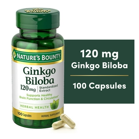 Nature’s Bounty Ginkgo Biloba, Memory Support Herbal Supplement, 120 mg, 100 Count