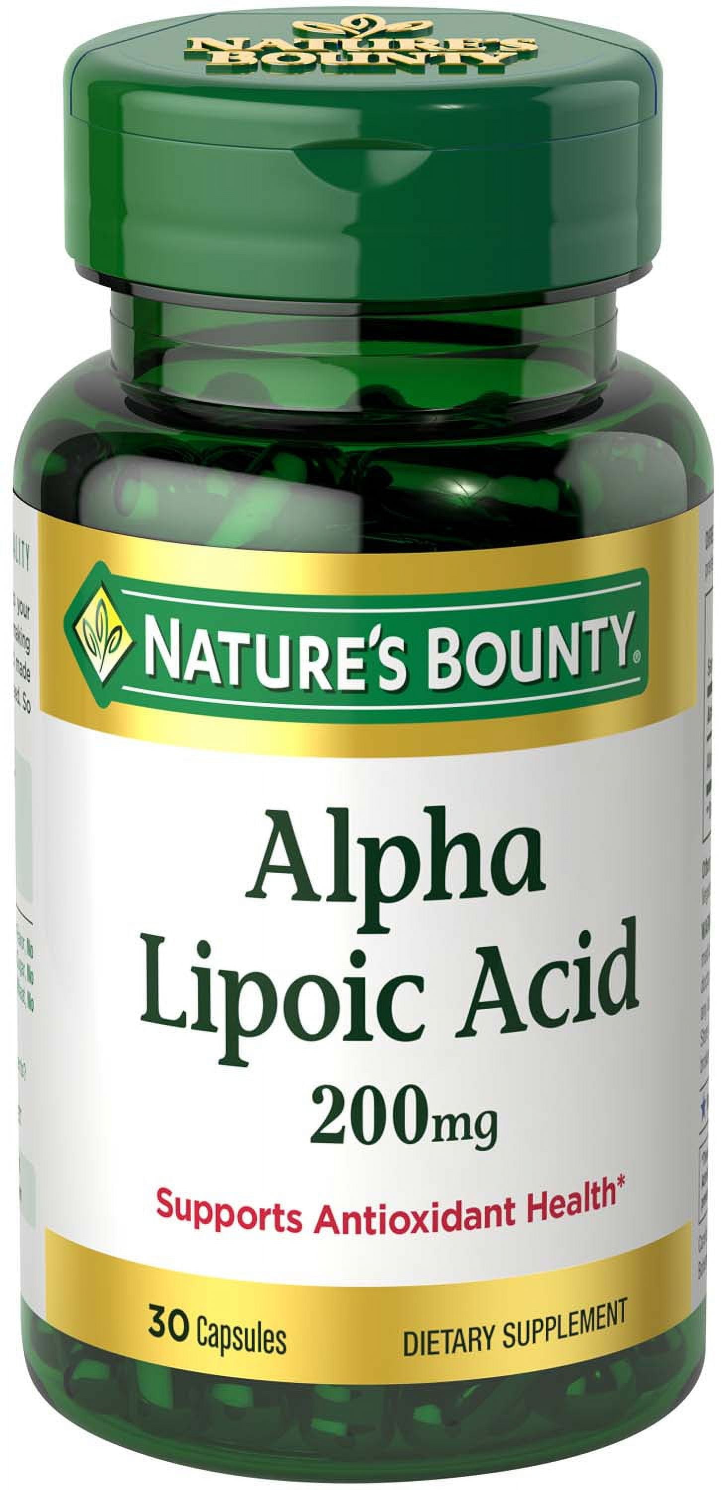 Nature's Bounty Super Alpha Lipoic Acid Capsules, 200 Mg, 30 Ct