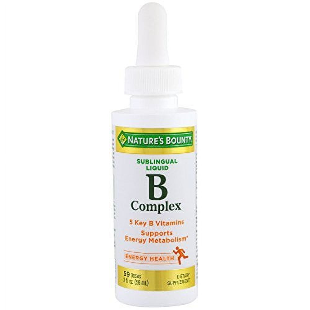 Nature's Bounty Vitamin B Complex Sublingual Liquid 2 oz