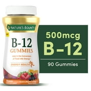 Natures Bounty Vitamin B12 Gummies, Multi-Flavored, 90 Ct