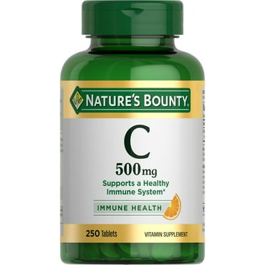 Nature’s Bounty Vitamin C 500mg Tablets for Immune Support, Vitamin Supplement, 250 Ct