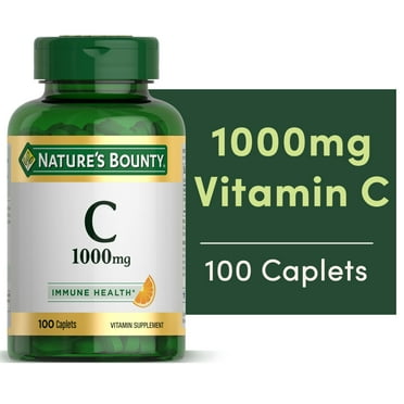 Nature’s Bounty Vitamin C Caplets, 1000mg, 100 Count