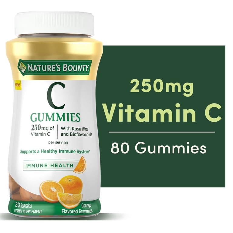 nature's bounty glutathione Nature's Bounty Vitamin C Immune Support Gummies, 250 Mg, 80 Ct